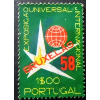 Selo postal de Portugal de 1958 World Exposition Brussel 1