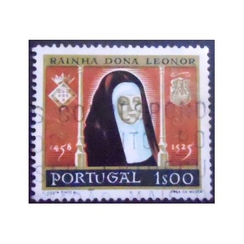 Imagem similar à do selo postal de Portugal de 1958 Queen Leonora 1