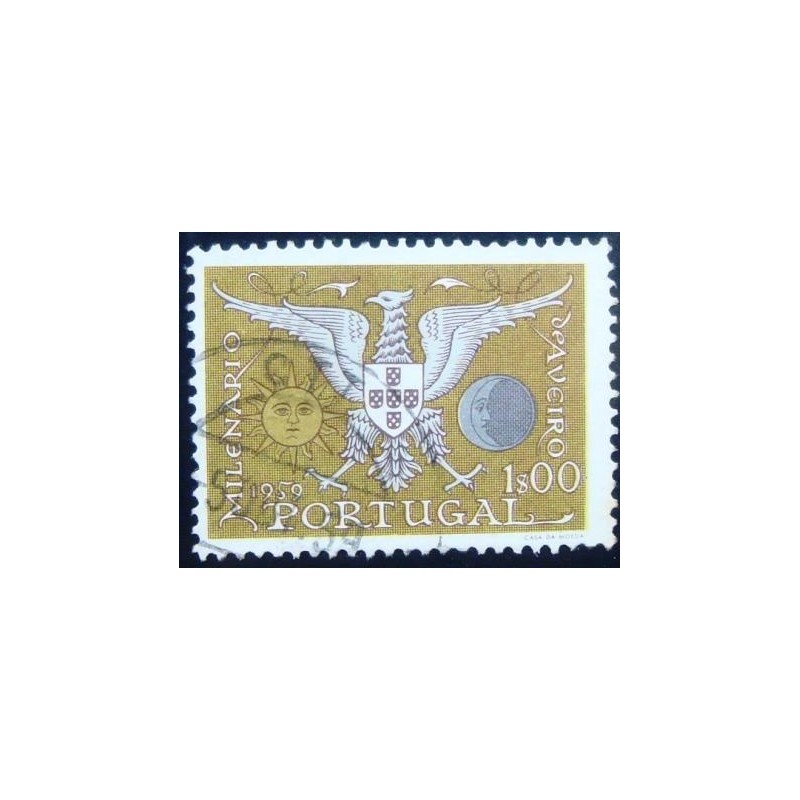 Imagem similar à do selo postal de Portugal de 1959 Coat of Arms of Aveiro 1$