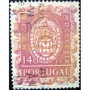 Imagem similar à do selo postal de Portugal de 1960 Seal of the university 1,40