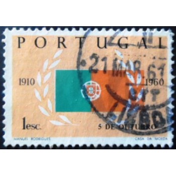 Imagem similar à do selo postal de Portugal de 1960 Portuguese Flag 1