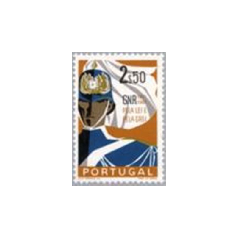 Selo postal de Portugal de 1962 Republican National Guard 2,50