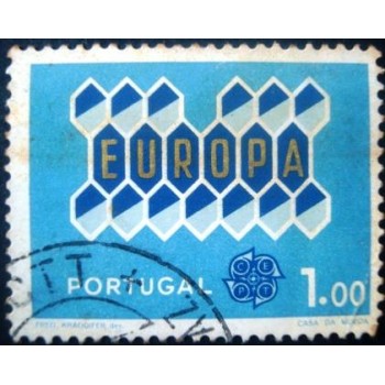 Imagem similar à do selo postal de Portugal de 1962 Europa C.E.P.T. Honeycomb