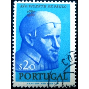 Imagem similar à do selo postal de Portugal de 1963 St. Vincent de Paul 20