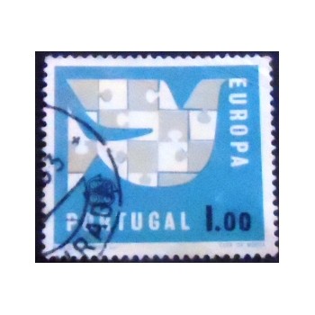 Imagem similar à do selo postal de Portugal de 1963 Stylized Pigeon 1