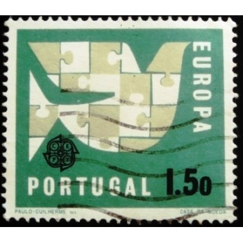 Selo postal de Portugal de 1963 Stylized Pigeon 1,50