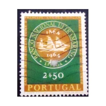 Selo postal de Portugal de 1964 National Overseas Bank 2,50