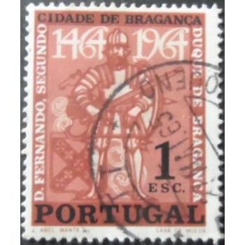 Imagem similar à do selo postal de Portugal de 1965 King Fernando II 1