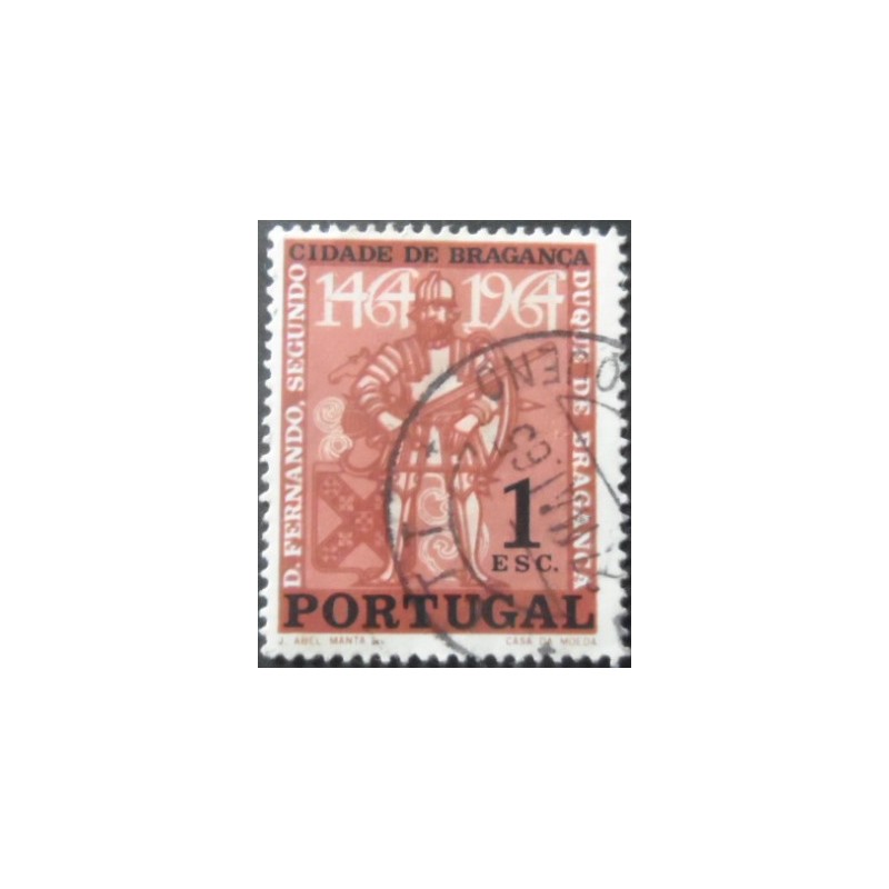 Imagem similar à do selo postal de Portugal de 1965 King Fernando II 1