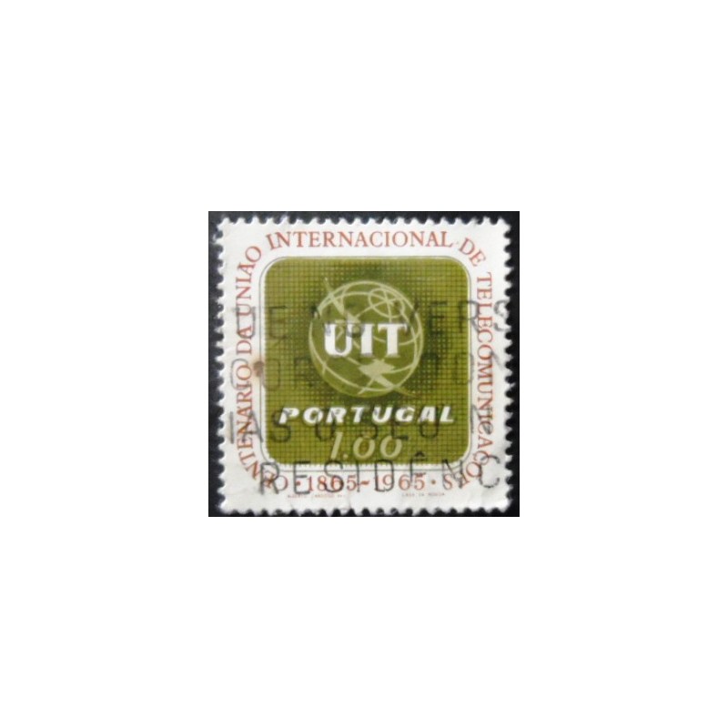 Imagem similar à do selo postal de Portugal de 1965 ITU Badge (UIT) 1