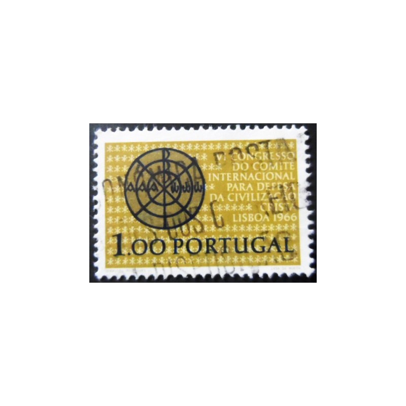 Imagem similar à do selo postal de Portugal de 1966 Christ Monogramm 1$