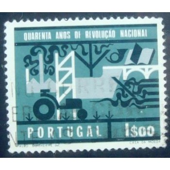 Imagem similar à do selo postal de Portugal de 1966 Depiction of the Development of Portugal 1$