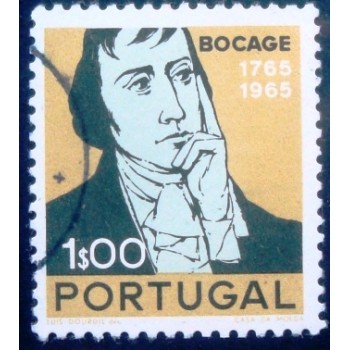 Imagem similar à do selo postal de Portugal de 1966 Manuel Maria Barbosa du Bocage 1$