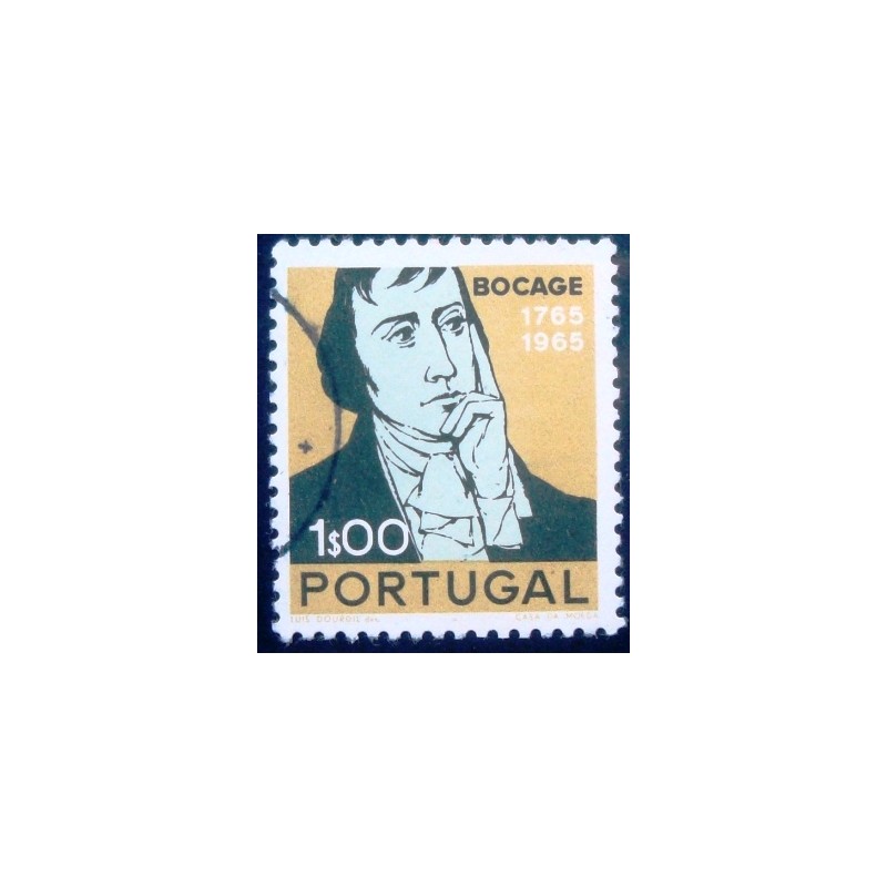 Imagem similar à do selo postal de Portugal de 1966 Manuel Maria Barbosa du Bocage 1$