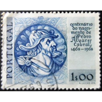 Imagem similar à do selo postal de Portugal de 1969 Pedro Alvares Cabral