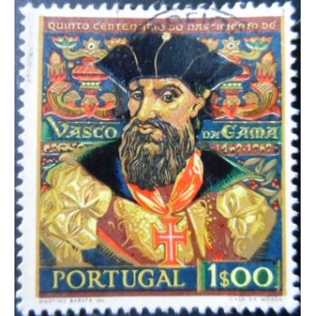 Imagem similar à do selo postal de Portugal de 1969 Vasco da Gama