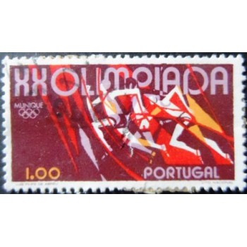 Selo postal de Portugal de 1972 Running 1