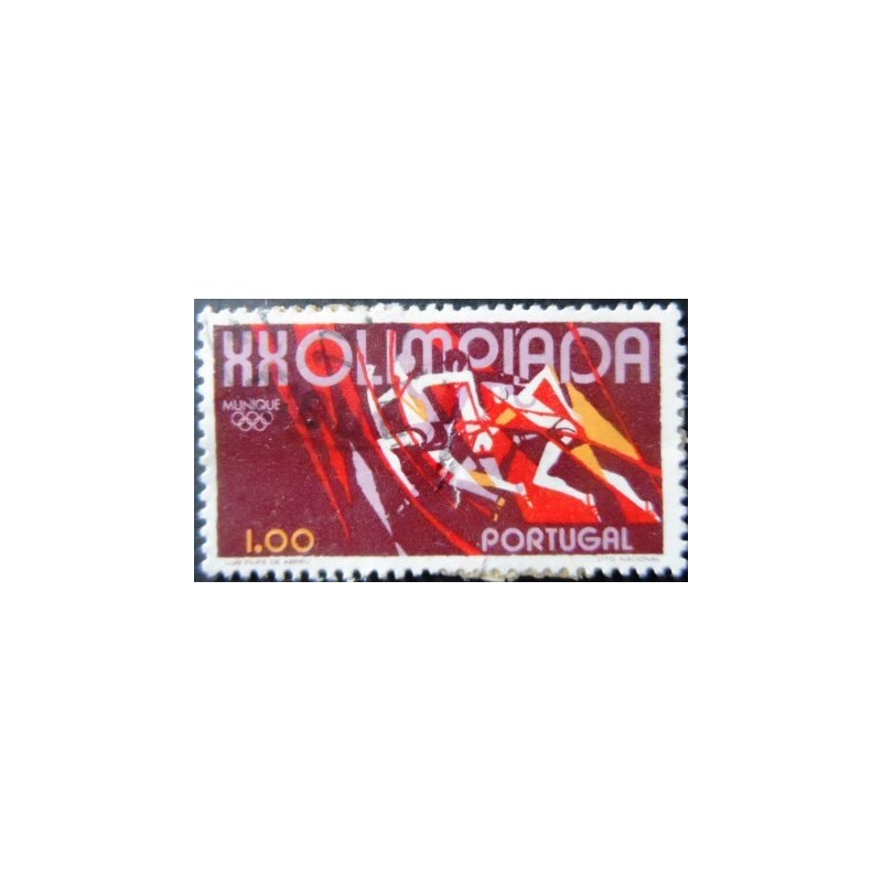 Selo postal de Portugal de 1972 Running 1