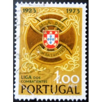 Selo postal de Portugal de 1973 Badge of the League & Coat of Arms