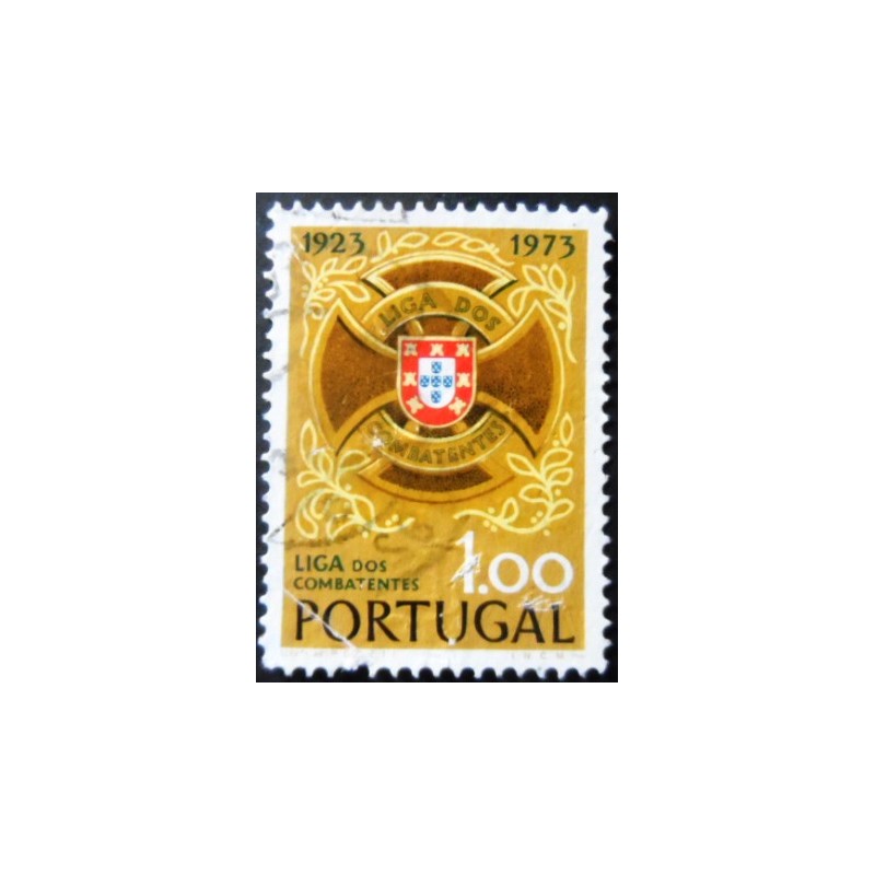 Selo postal de Portugal de 1973 Badge of the League & Coat of Arms