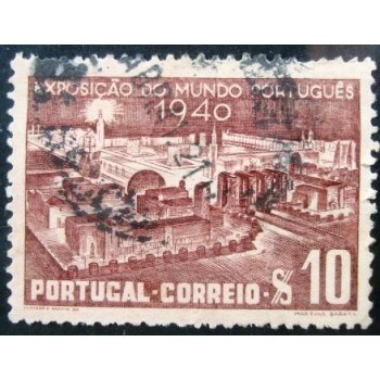 Imagem similar à do selo postal de Portugal de 1940 Exhibition Mundo Portugues