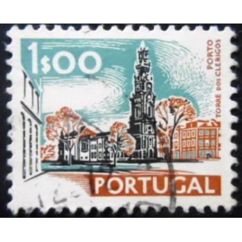Imagem similar à do selo postal de Portugal de 1972 Torre dos Clérigos Porto XI