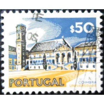 Imagem similar à do selo postal de Portugal de 1972 Coimbra University