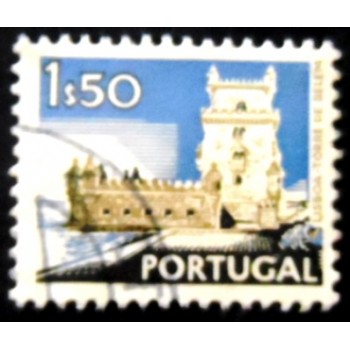 Imagem similar à do selo postal de Portugal de 1973 Belem Tower Lisboa XII