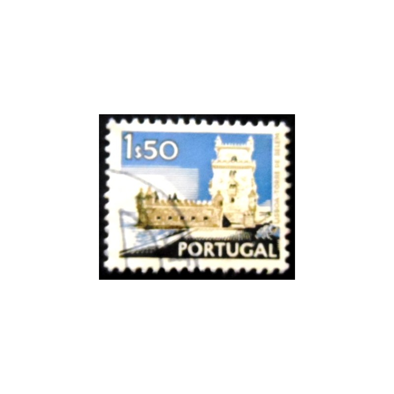 Imagem similar à do selo postal de Portugal de 1973 Belem Tower Lisboa XII