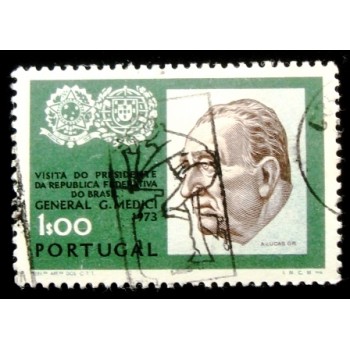 Imagem similar à do selo postal de Portugal de 1973 Emilio Garrastazú Médici 1