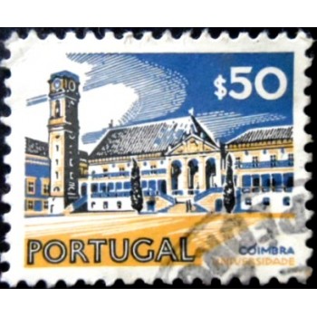 Imagem similar à do selo postal de Portugal de 1974 Coimbra University