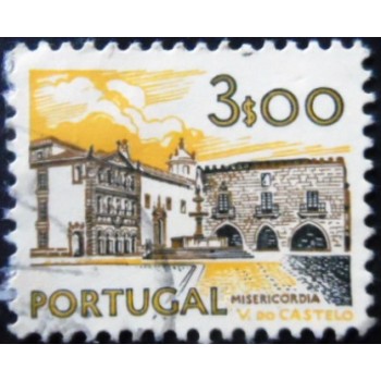 Selo postal de Portugal de 1974 Viana do Castelo Hospital XIII