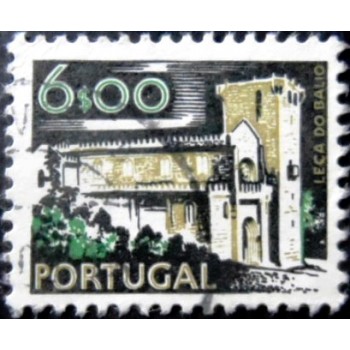 Selo postal de Portugal de 1974 Leca do Balio Monastery