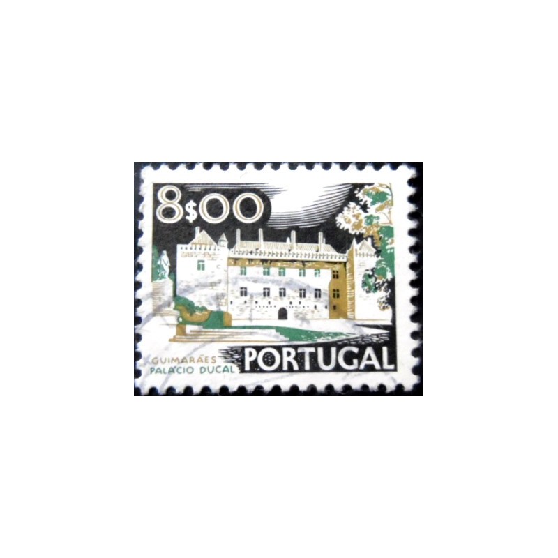 Selo postal de Portugal de 1975 Ducal Palace Guimarães