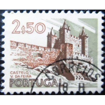 Imagem similar à do selo postal de Portugal de 1978 Vila da Feira Castle