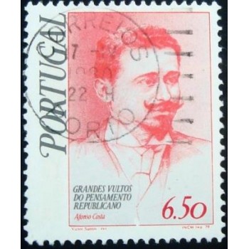 Imagem similar à do selo postal de Portugal de 1978 Afonso Costa