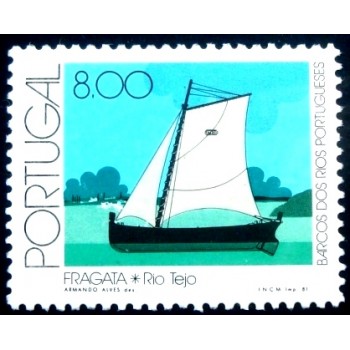 Imagem similar à do selo postal de Portugal de 1981 Fragata