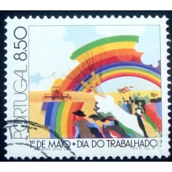 Imagem similar à do selo postal de Portugal de 1981 May Day Agriculture