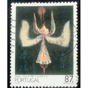 Selo postal de Portugal de 1989 Simumis Vespeira