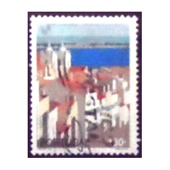 Selo postal de Portugal de 1993 Santos o Velho U
