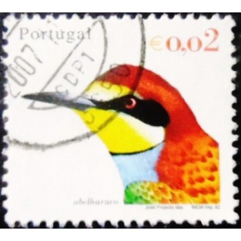 Selo postal de Portugal de 2002 European Bee-eater U