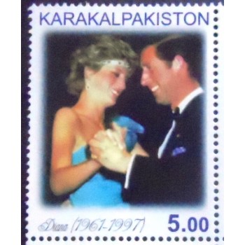 Selo Postal do Karakalpakiston de 1998 Diana 5