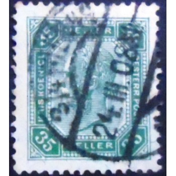 Selo postal da Áustria de 1905 Emperor Franz Joseph 35