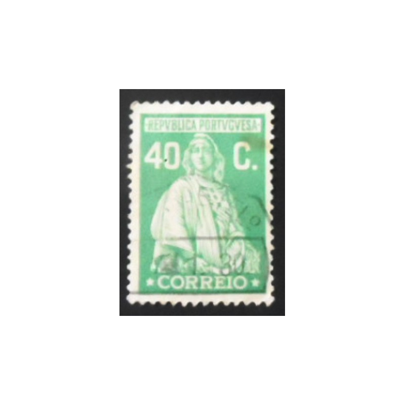 Selo postal de Portugal 1926 Ceres No imprint 40 U