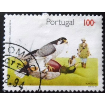 Selo postal de Portugal de 1994 - Peregrine Falcon U