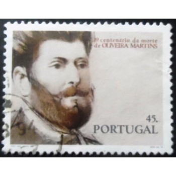 Selo postal de Portugal de 1994 Oliveira Martins