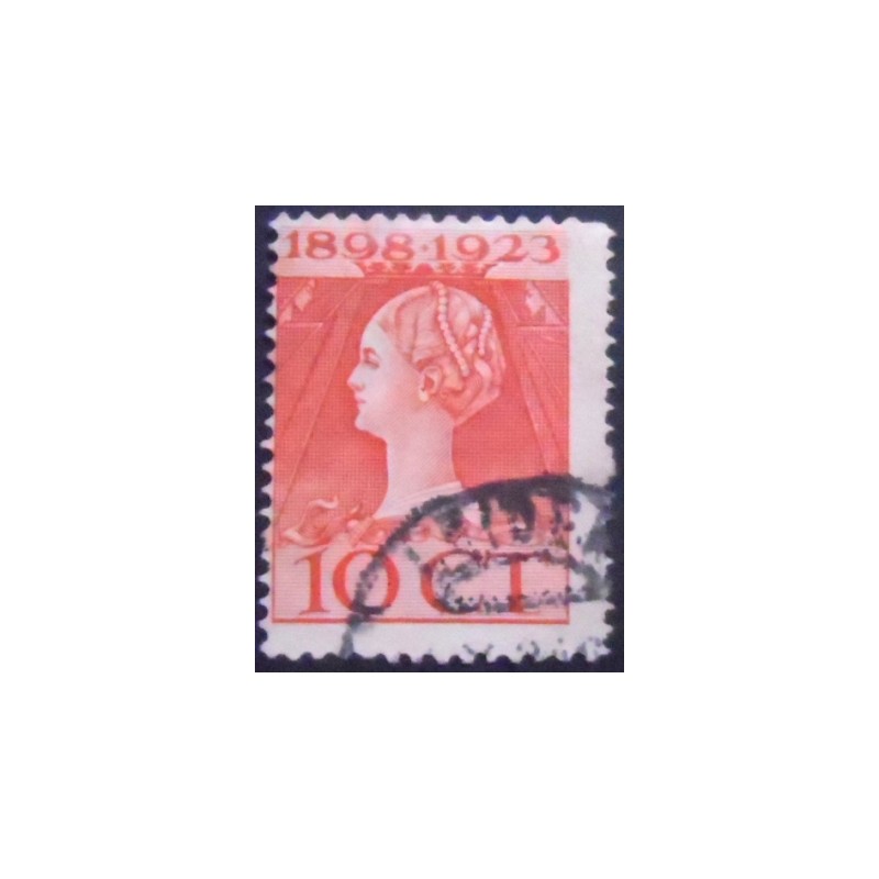 Selo postal da Holanda de 1923 Queen Wilhelmina 10 U