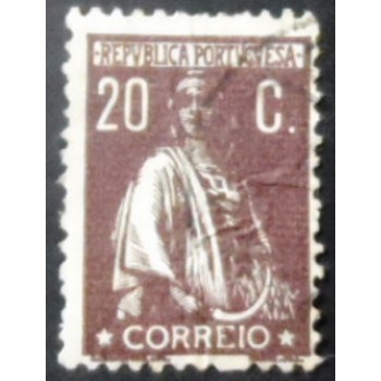 Imagem similar à do selo postal de Portugal de 1920 Ceres 20 c U