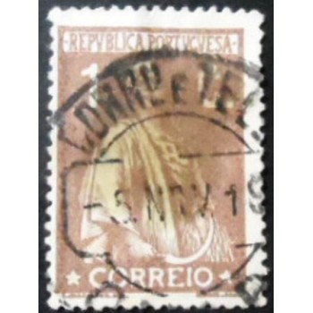 Imagem similar à do selo postal de Portugal de 1920 Ceres 1c C