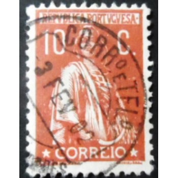 Imagem similar à do selo postal de Portugal de 1920 Ceres 10 U